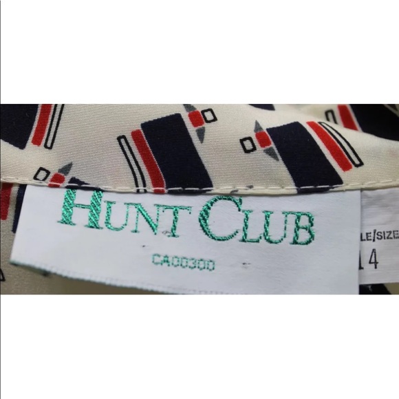 Vintage Hunt Club Women's Long Sleeve Graphic Print Made In Canada Size 14 - Picture 12 of 12